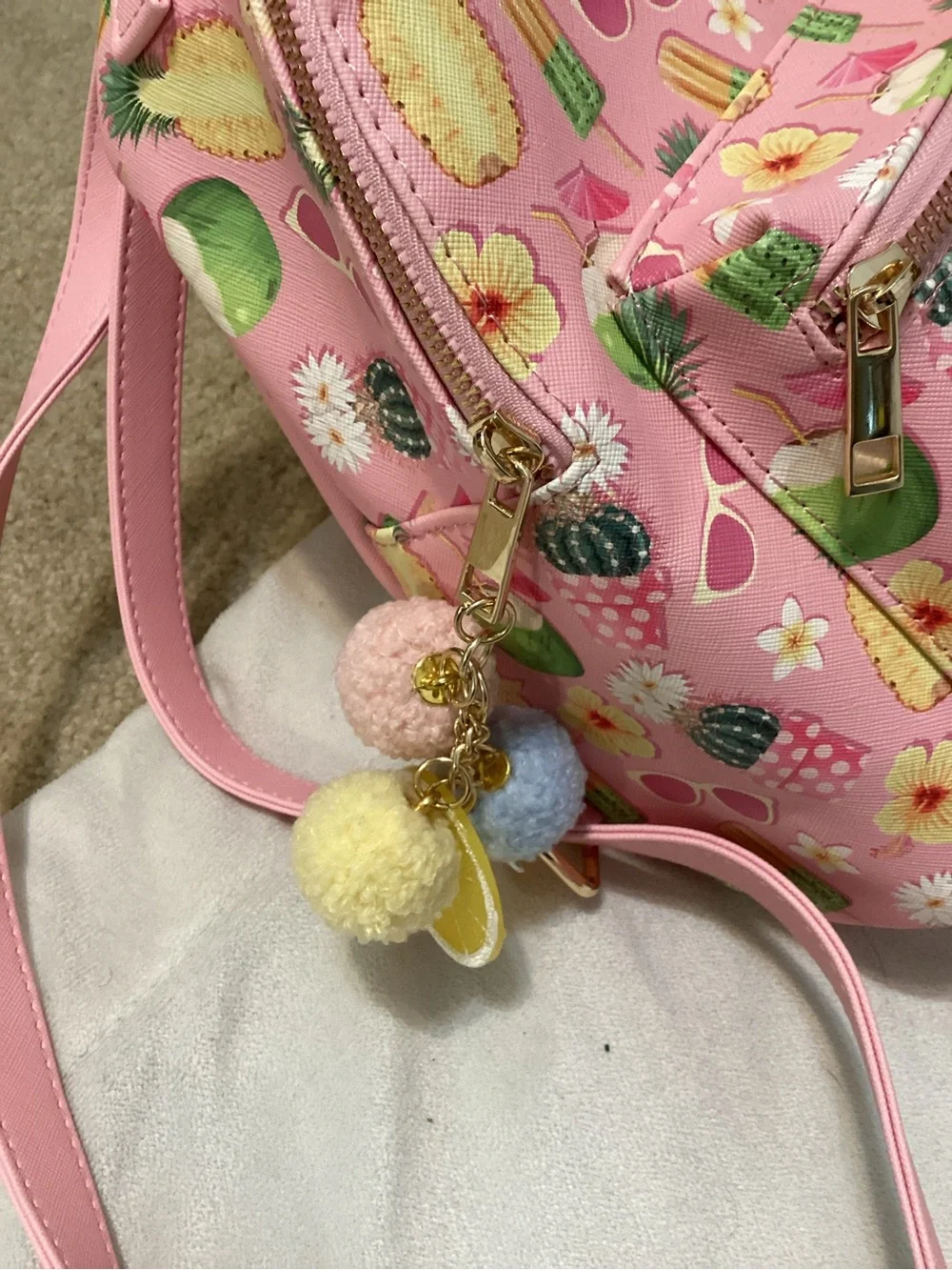 Michael Kors *NOT AUTHENTIC* Pink Tropical Print Mini Backpack